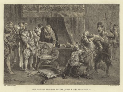 Guy Fawkes présenté à Jacques Ier et son conseil - John Gilbert